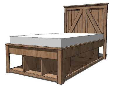 queen size bed frame plans
